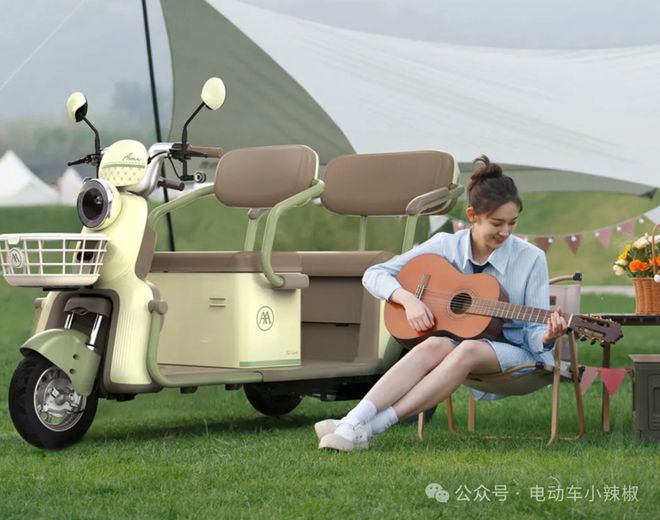 愛瑪推出2款電動三輪車自帶雨蓬顏值高大空間接送小孩很方便(圖2)
